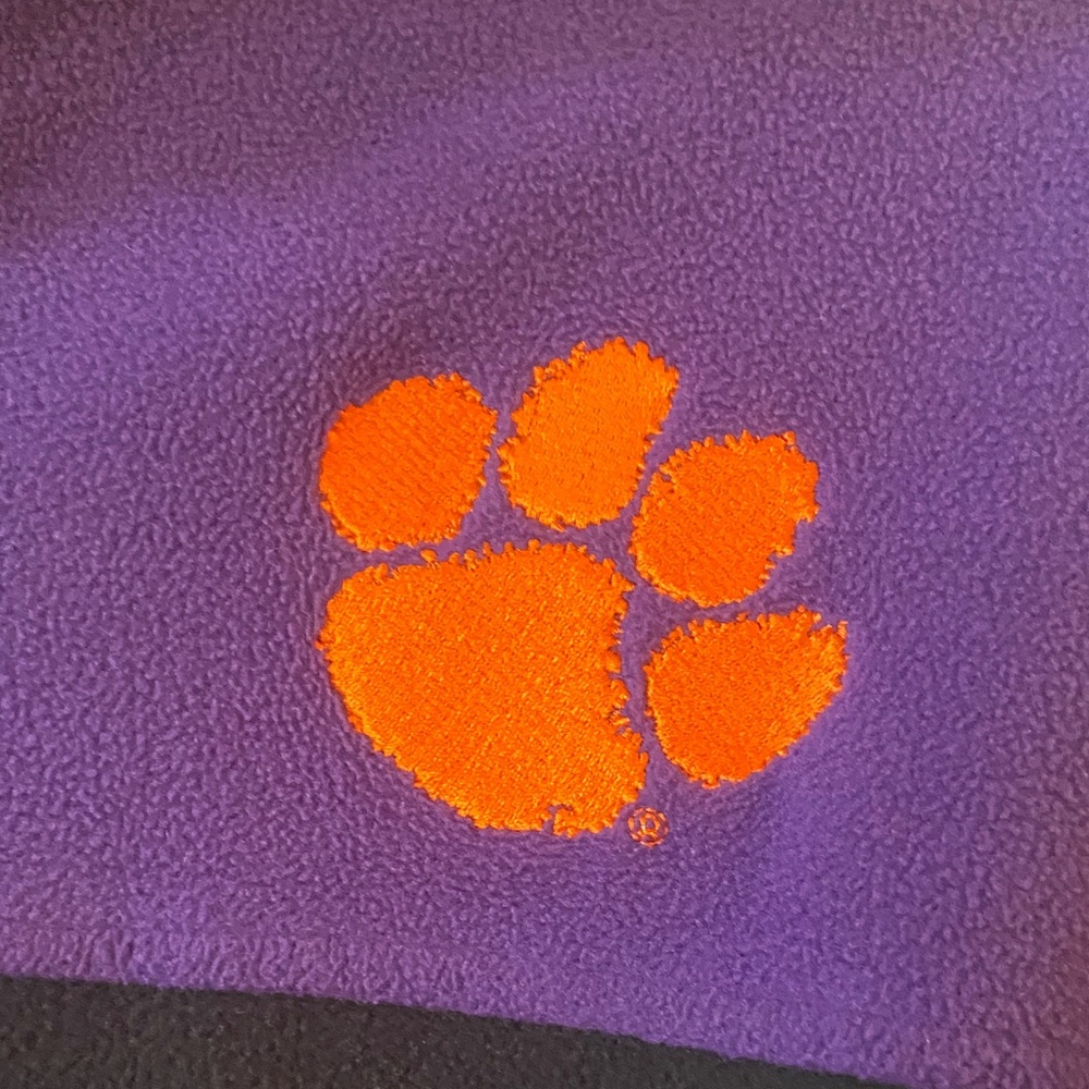 Columbia Purple and Black Full-Zip Fleece Jacket with Orange Paw Logo - Picture 3 of 5